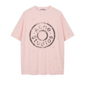 Acne Studios Logo T-Shirt Pink Size M